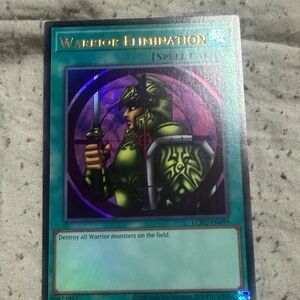 Warrior Elimination Spell Card - Green and Purple